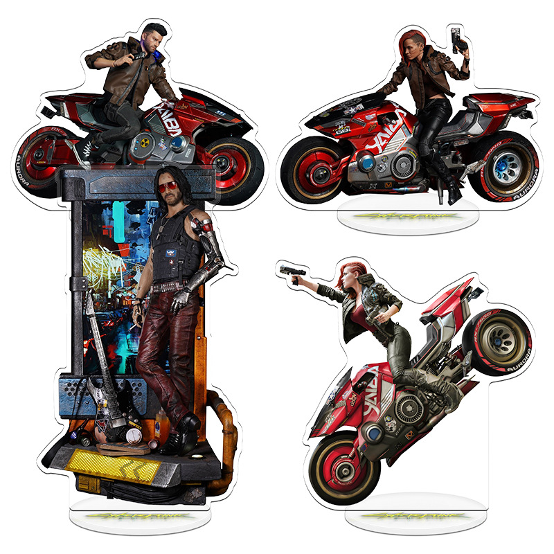 Anime Girl Merchandise - ของตกแต่งโต๊ะทำงานรูปโมเดล Cyberpunk 2077 V ของสะสมเกม ของขวัญสำหรับเพื่อนผู้หญิง