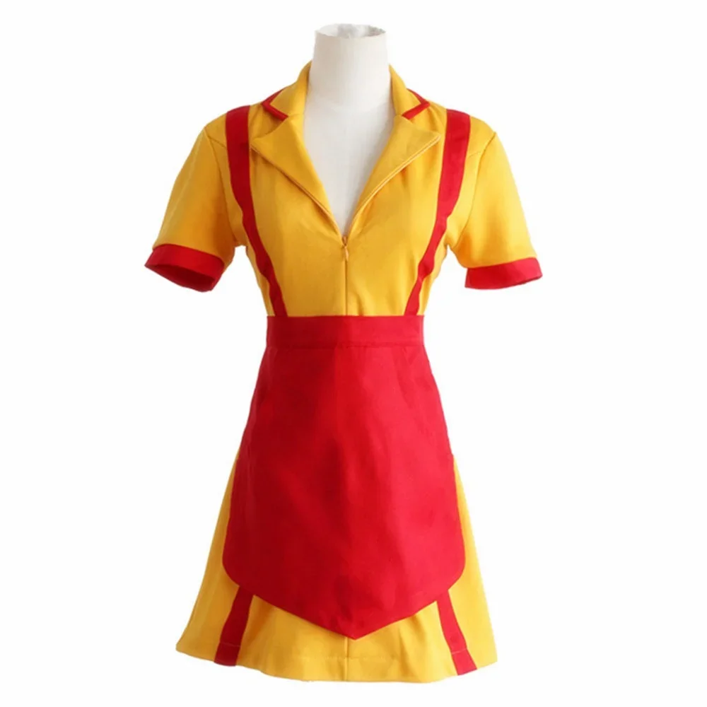 Anime Girl Merchandise - ชุดคอสเพลย์แม็กซ์ แคโรไลน์ จากภาพยนตร์ 2026 สำหรับผู้หญิง ชุดเดรสผ้ากันเปื้อนสีเหลืองแขนสั้นสำหรับงานปาร์ตี้ฮาโลวีน
