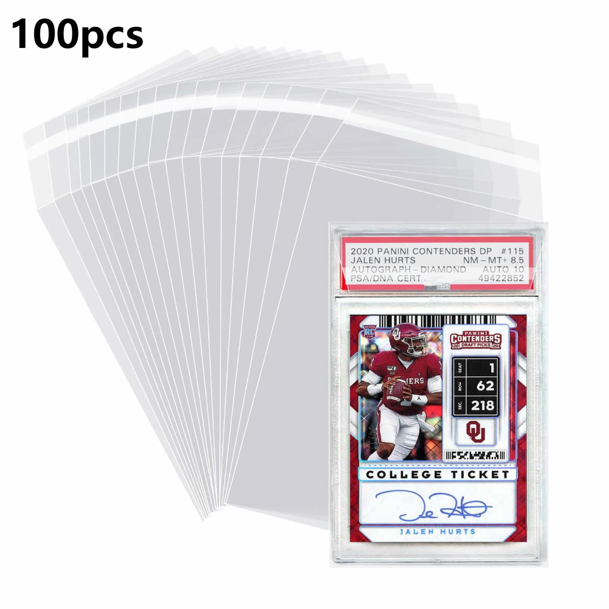 Collector Card Sleeve - ซองป้องกันการ์ดเกรด 100 ชิ้น สำหรับการ์ดเบสบอลเกรด ป้องกันพิเศษสำหรับนักสะสมมืออาชีพ