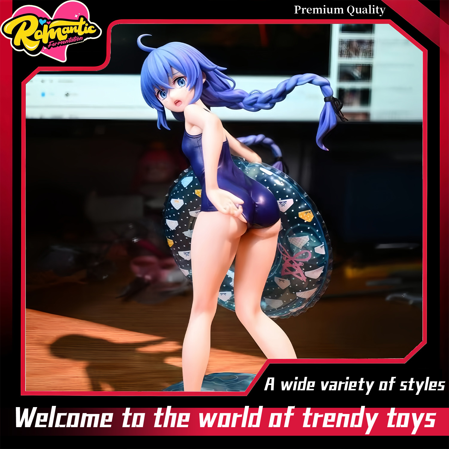 Popular Anime Merchandise - ห่วงยางว่ายน้ำ - โมเดลฟิกเกอร์อนิเมะ Luo Qixi, ของเล่นสุดฮิต,