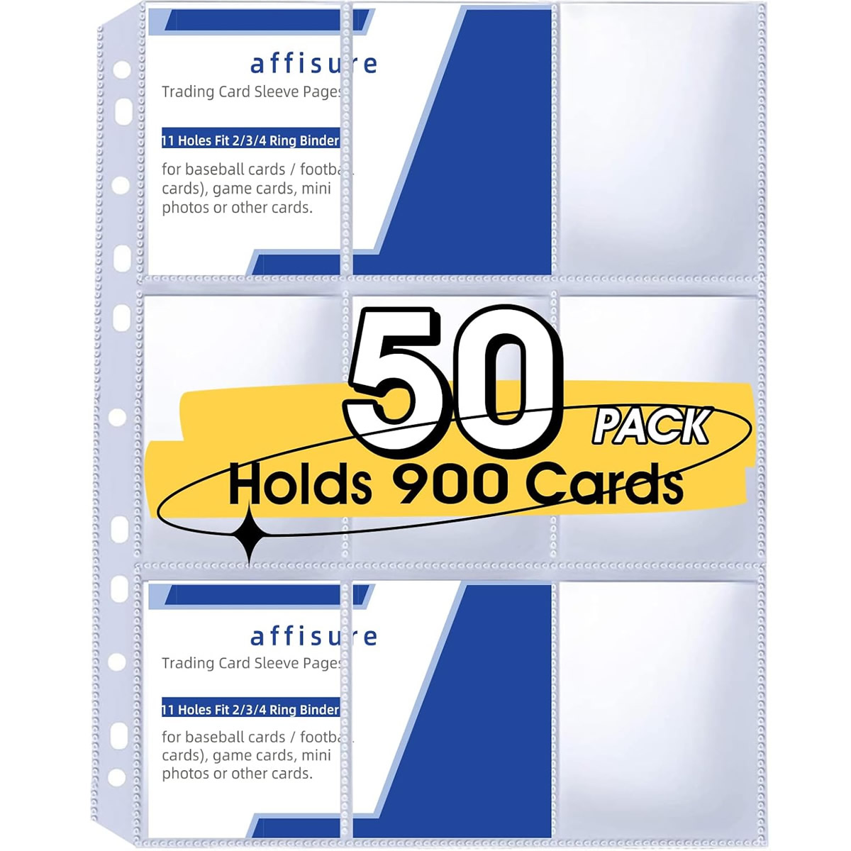 Collector Card Sleeve - ซองใส่การ์ด 9 ช่อง 50 แพ็ค บรรจุการ์ดได้