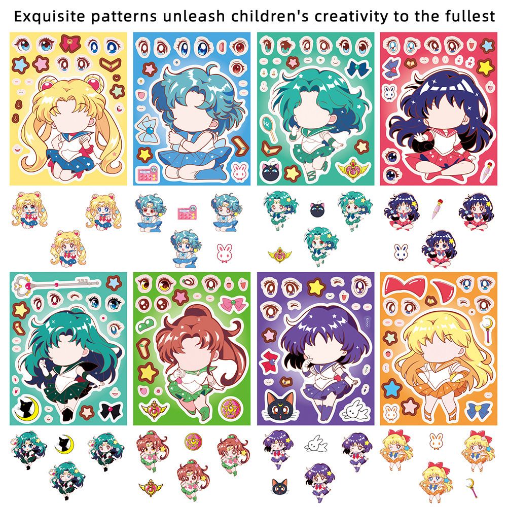 8/16PCS เซเลอร์มูน ตัวต่อเปลี่ - Anime Poster Print บทวิจารณ์และราคา
