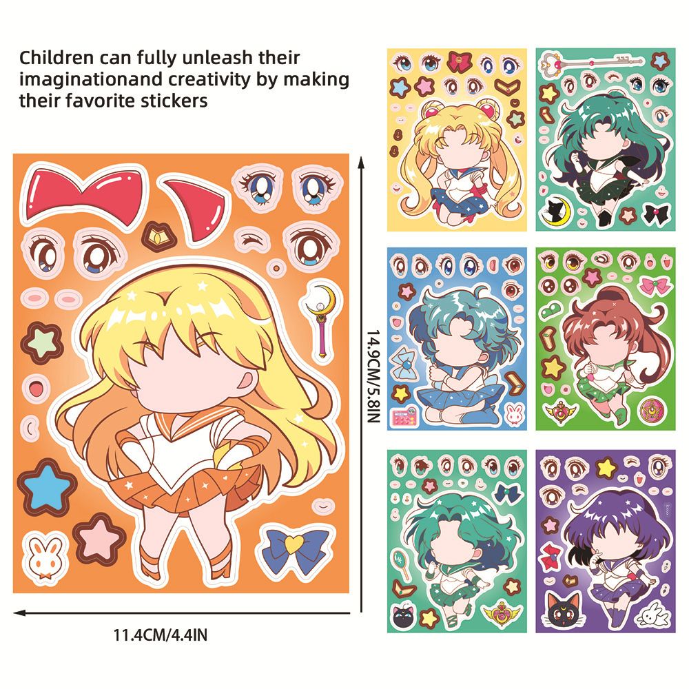 8/16PCS เซเลอร์มูน ตัวต่อเปลี่ - Anime Poster Print บทวิจารณ์และราคา