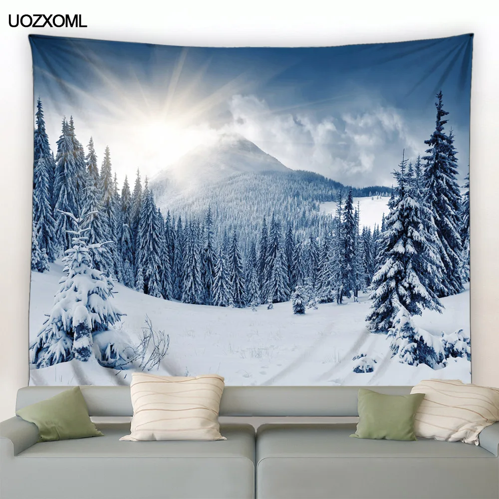 พรมติดผนังลายป่าสีขาวธรรมชาติส - Wall Scroll Tapestry บทวิจารณ์และราคา