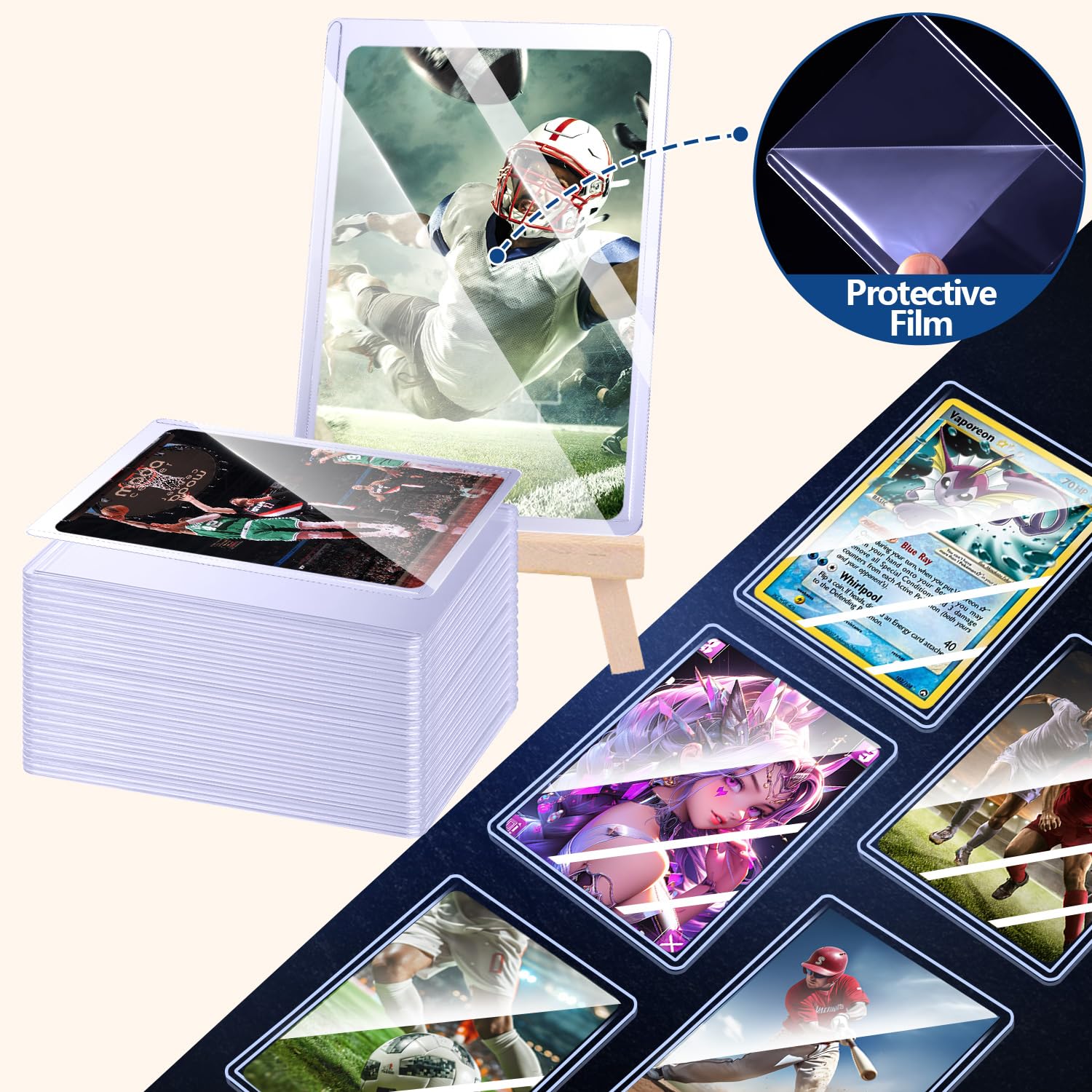 ซองใส่การ์ดแข็ง 25-50 ชิ้น ป้อ - Collector Card Sleeve บทวิจารณ์และราคา